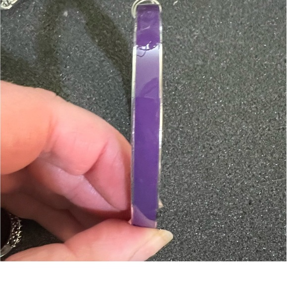 Lia Sophia Bangle Bracelet Necklace Set Purple Retired Pop Rocks Block Party - Picture 10 of 13